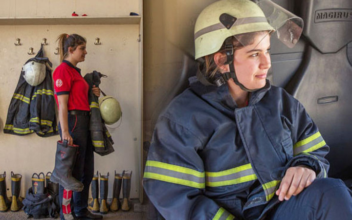 O ilk ve tek! Kadın itfaiye eri herkesi hayran bırakıyor