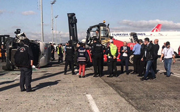 Atatürk Havalimanı apronunda korkunç kaza! Yaralılar var...