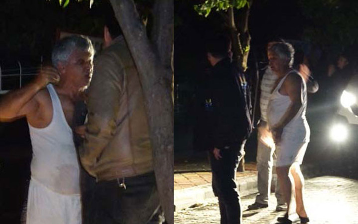 Korkutan yangın! Don atlet sokağa fırladılar...