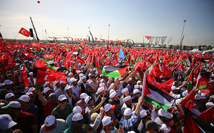 Binlerce kişi Zulme Lanet, Kudüs'e Destek mitinginde buluştu
