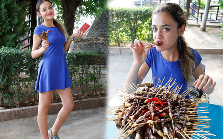 40 kiloluk kadın 23 dakikada 255 çöp şiş yedi!