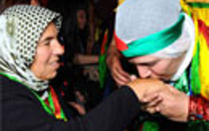 Abla Öcalan'a yoğun ilgi