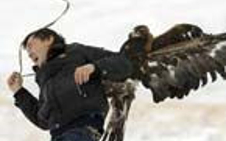 Kartal adama böyle saldırdı!