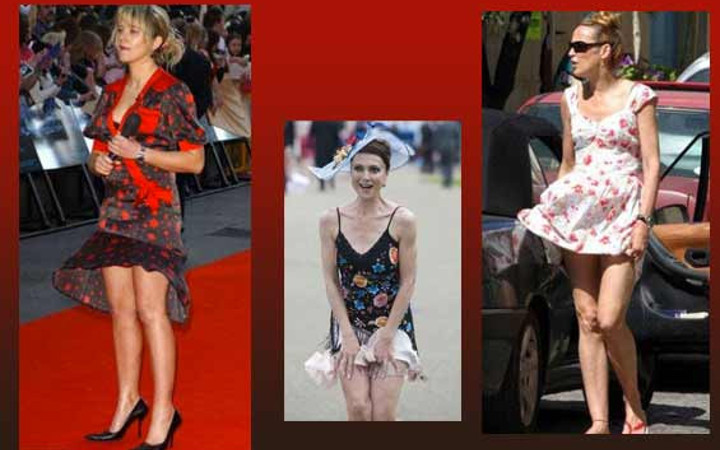 Rüzgar esti elbisesi başına geçti