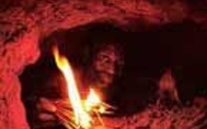 Dev pitonun yuvasına daldı ve...