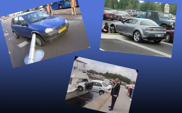 Bu kazaları ancak kadın şoförler yapar! 