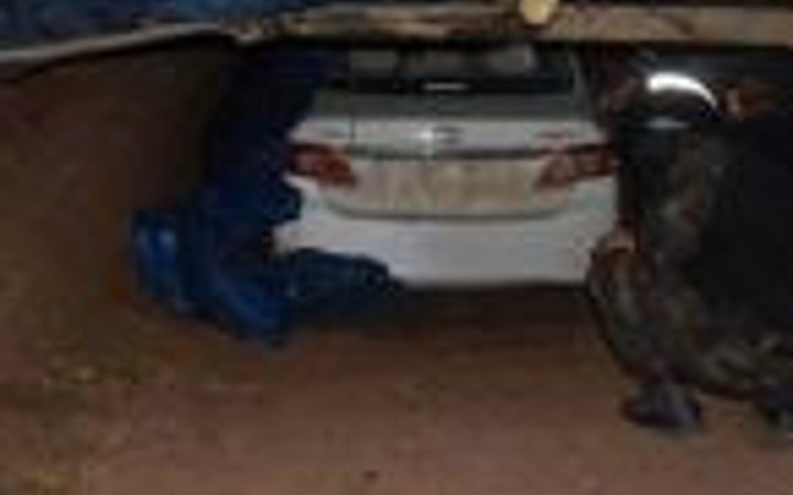 Çalıntı araç toprak altından çıktı