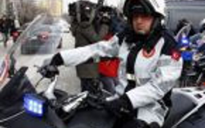 Erdoğan'ı koruyan motorcular