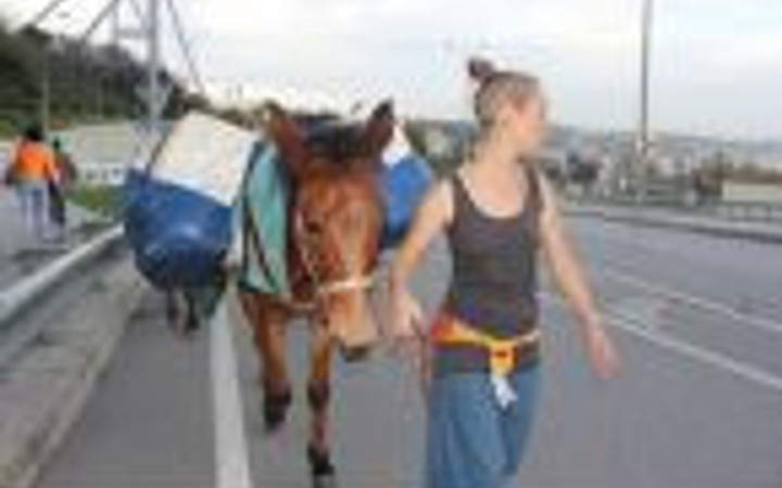 Eşek ve katırla Boğaz köprüsüne geldiler