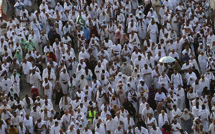 Kutsal topraklardaki Müslümanların Hac sevinci