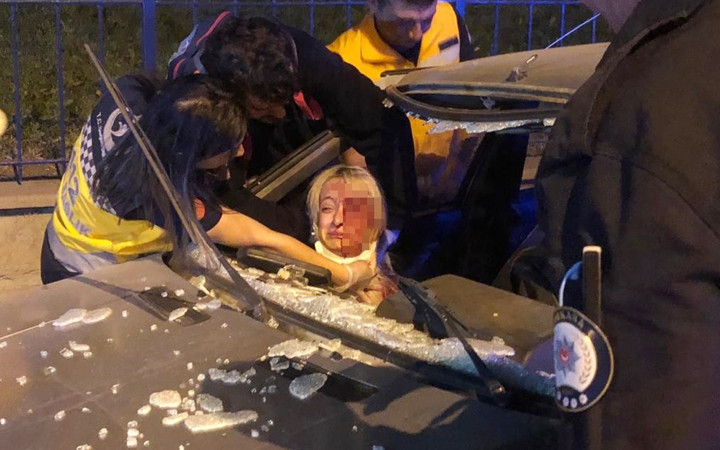 Ankara'da korkunç kaza araçta böyle görüntülendi