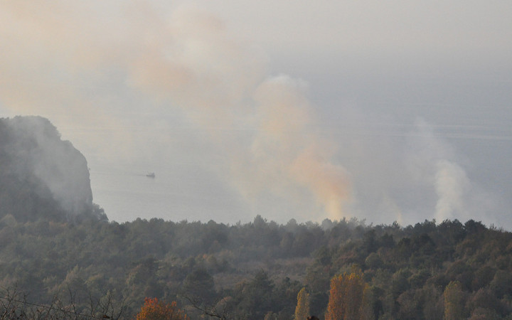 Bartın’da orman yangını 7 ev boşaltıldı