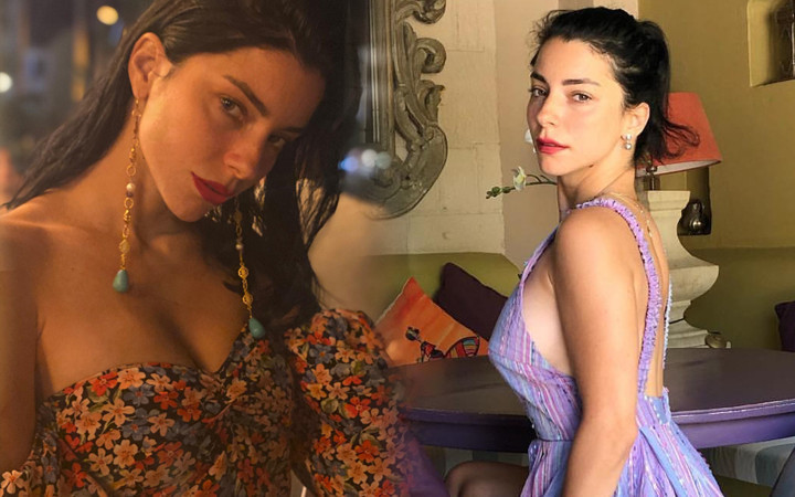 Merve Boluğur siyah minisiyle poz verdi İnstagram'ı yaktı geçti! Takipçilerini mest etti