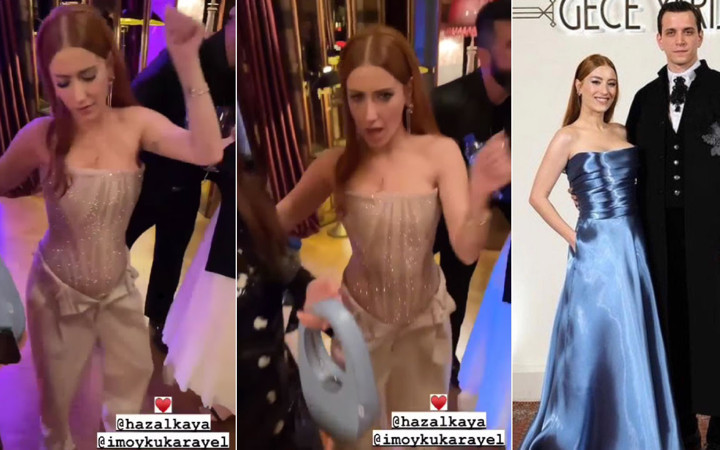 Netflix Pera Palas dizi galasında Hazal Kaya'nın kıyafeti olay fermuarı kapatmamış 'Dükkan açık kalmış'