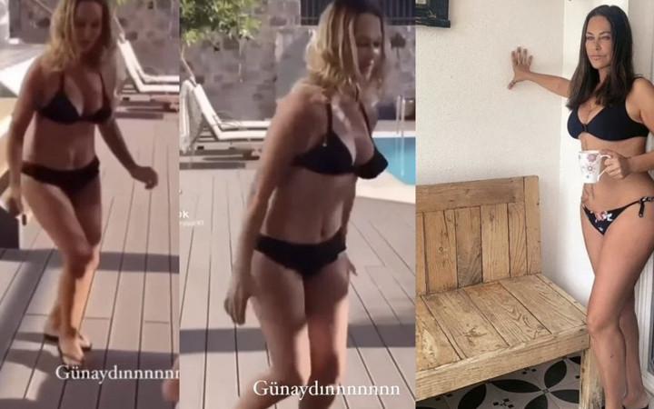 Hülya Avşar siyah bikinili videosuyla ortalığı kasıp kavurdu! Dansına bakın
