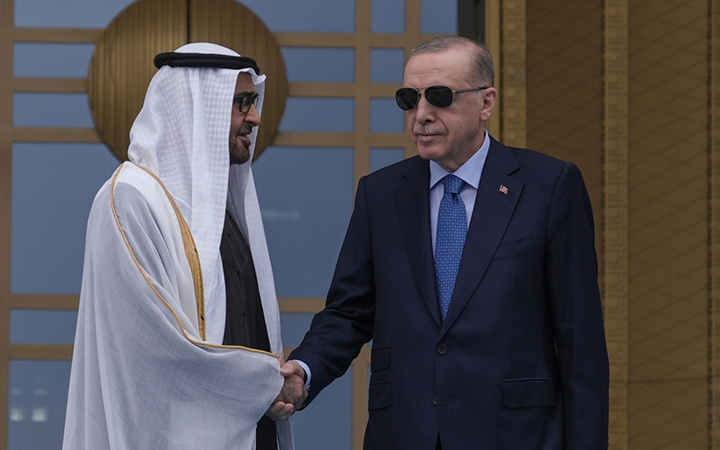 BAE Devlet Başkanı Al Nahyan Ankara'da! Cumhurbaşkanı Erdoğan resmi törenle karşıladı