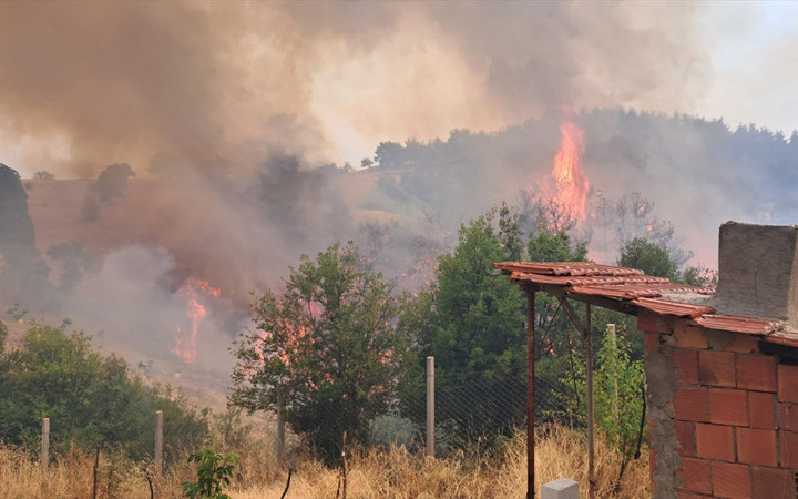 Bursa'daki yangın çok kötü Orhaneli ile Harmancık ilçesi artık görünmüyor