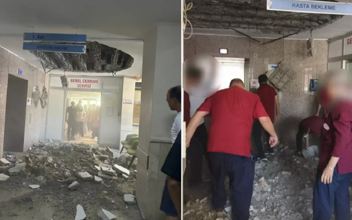 Çürük raporu olmasına rağmen hizmet veriyordu! O hastanesinin tavanı çöktü