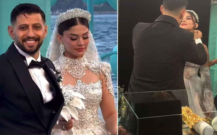 Burak Bulut ve Eda Sakız evlendi! Düğünde takılan altınlar olay oldu...