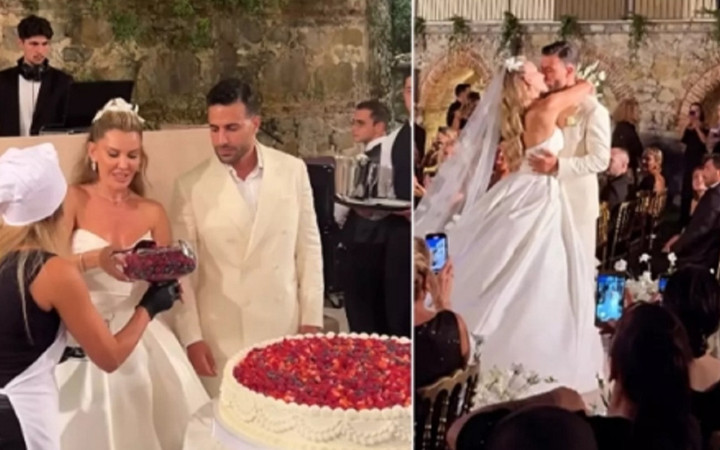 Esra Erol'un kardeşi Eda Erol, Ekrem Karaçayır ile evlendi! Damat düğünde ağlayınca...