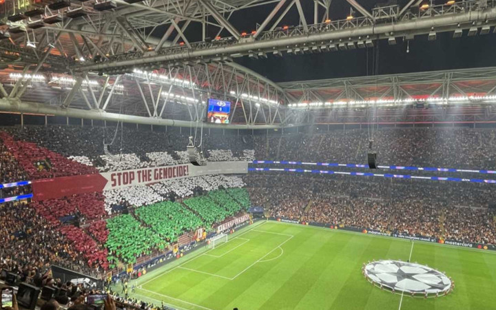 Galatasaray taraftarından Filistin’e anlamlı destek