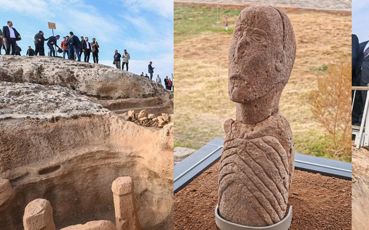 Göbeklitepe 'Ölüm Yüzü' bulundu! Eşi benzeri olmayan heykelin ağzı dikili