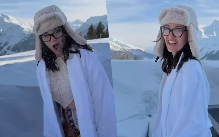 Pelin Akil'den şok hareket! Kış günü bakın ne yaptı...