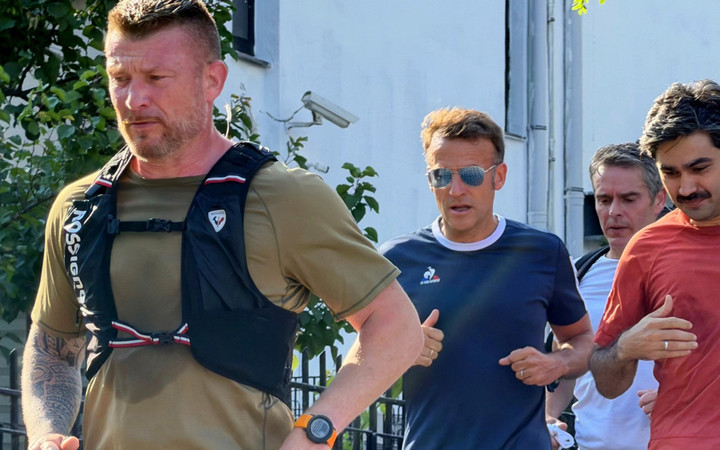 Fransa Cumhurbaşkanı Macron, Ankara'da koşu yaptı