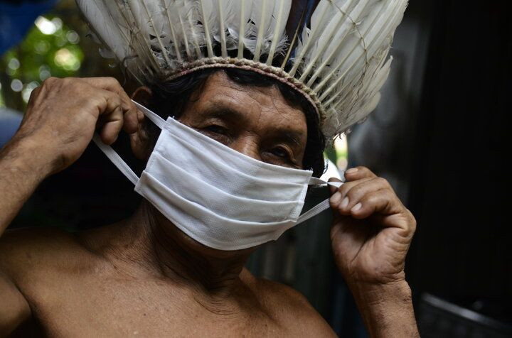 Amazonlarda yaşayan yerli halk Kovid-19 önlemini böyle alıyorlar! - Resim: 1