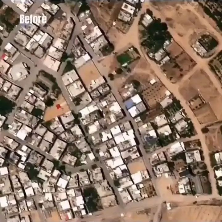 Gazze'de İsrail yıkımının fotoğrafları! 12 gün önce nasıldı şimdi nasıl? - Resim: 1