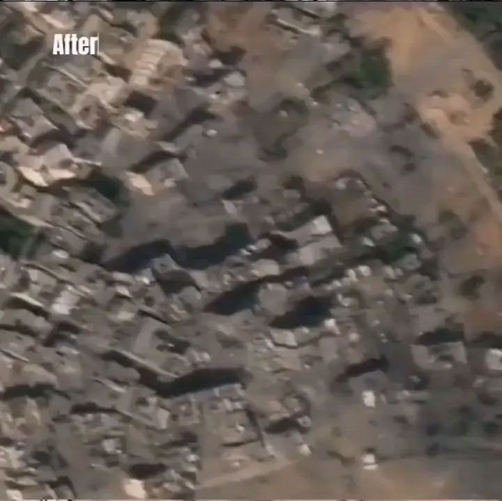 Gazze'de İsrail yıkımının fotoğrafları! 12 gün önce nasıldı şimdi nasıl? - Resim: 2