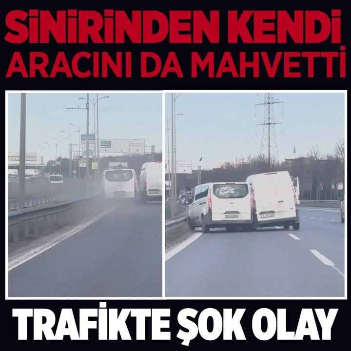 İstanbul'da bunu da gördük! Kavga ettiği kişiye arabasıyla daldı