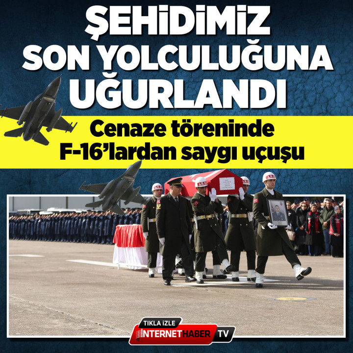 Balıkesir’de F-16 kazasında şehit olan pilot için cenaze töreni düzenlendi
