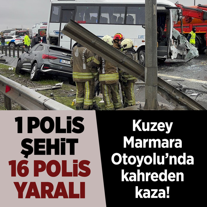 İstanbul'da polisleri taşıyan servis aracı kaza yaptı