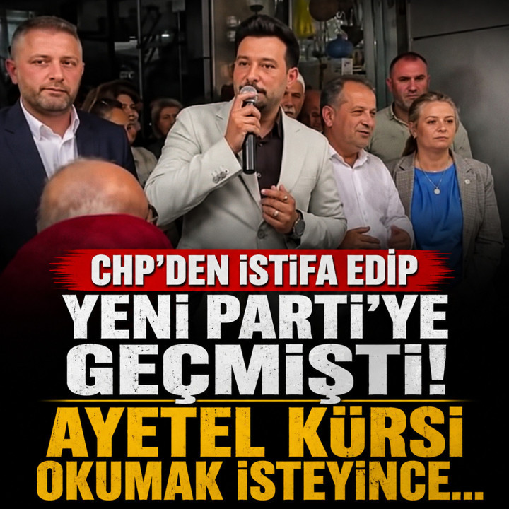 Yeni Parti ilçe başkanı Emre Şahin Köroğlu, Ayetel Kürsi'yi okuyamadı