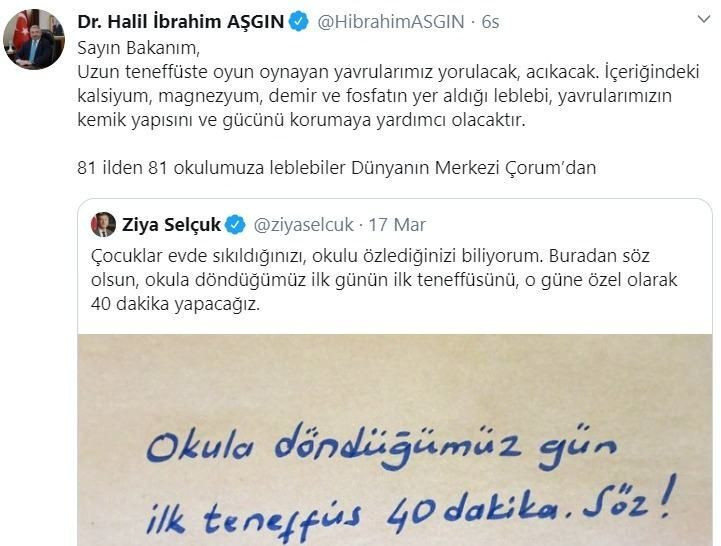 Milli Eğitim Bakanı Ziya Selçuk'un 40 dakika teneffüs paylaşımı ile başladı - Resim: 3