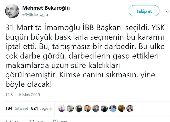 İstanbul seçimleri iptal olunca ünlü isimler twitteri salladı - Resim: 2