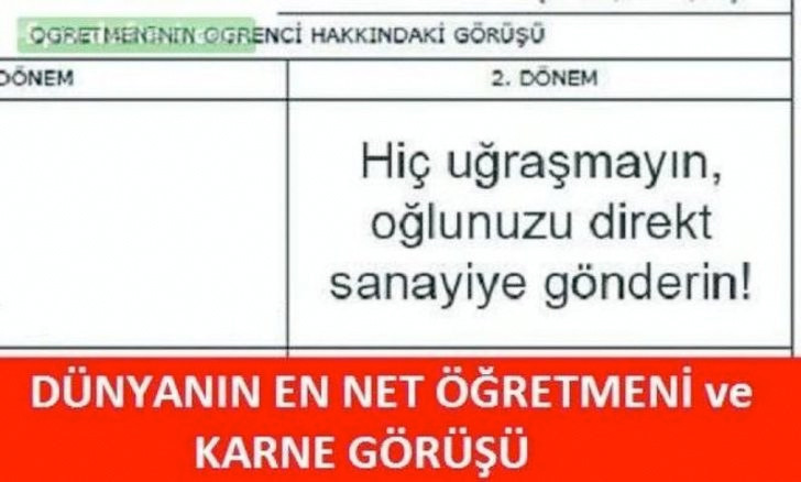 Öğretmenlerin öğrencilerin karnesine yazdıkları notlar şaşırttı - Resim: 2
