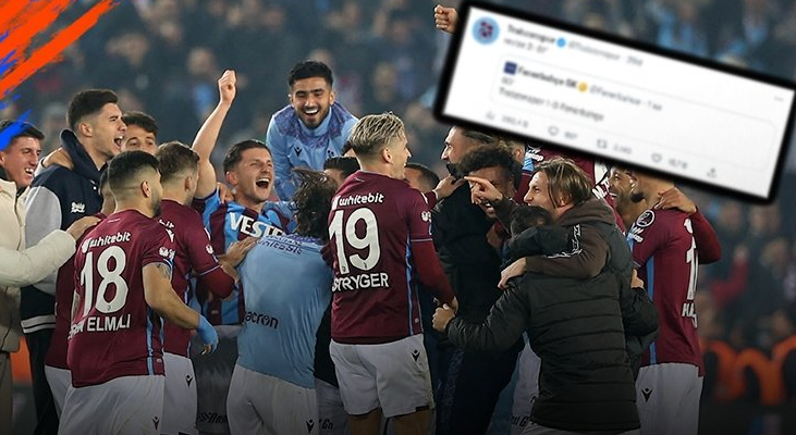 Trabzonspor'un derbi sonrası Fenerbahçe'ye göndermeleri olay oldu! "Yolunu kaybedenler için..." - Resim: 1