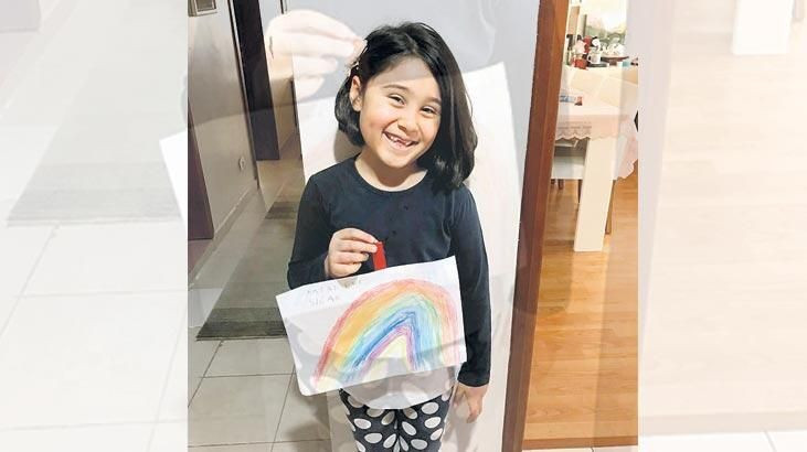 Miniklerden gökkuşağı resmiyle ‘Evde kal’ çağrısı - Resim: 2
