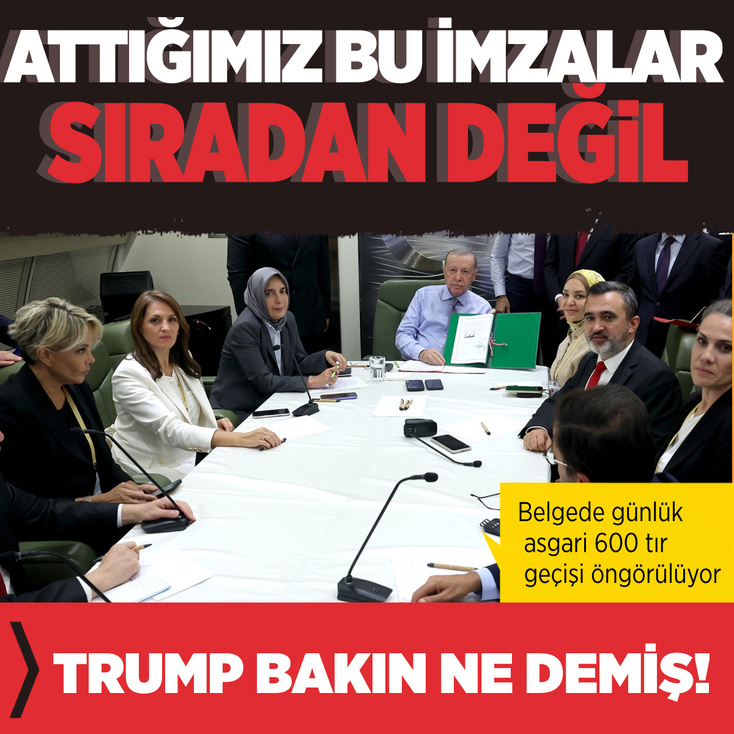 Cumhurbaşkanı Erdoğan: "Attığımız bu imzalar sıradan değil"