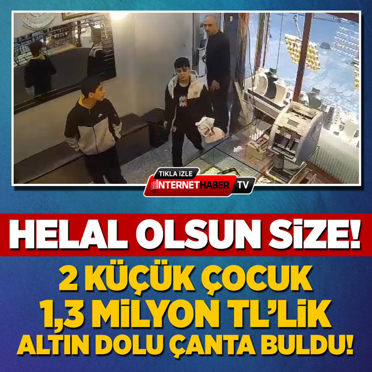 Küçük çocuklardan örnek davranış! 1 milyon 300 bin liralık altın buldular ama...