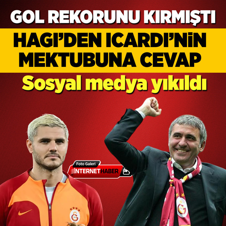 Hagi, rekorunu kıran Icardi'nin mektubuna cevap verdi! Sosyal medya yıkıldı