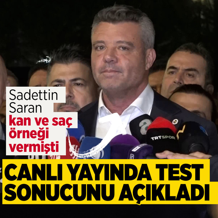 Canlı yayında Sadettin Saran'ın test sonuçlarını açıkladı! Kan ve saç örneği vermişti