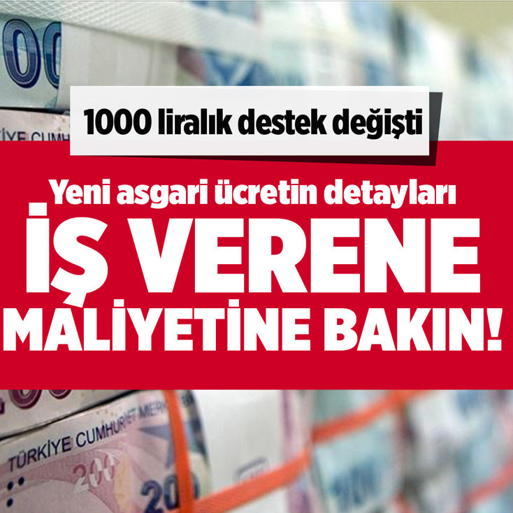 2026 asgari ücretin detayları belli oldu! İşverene maliyetine bakın