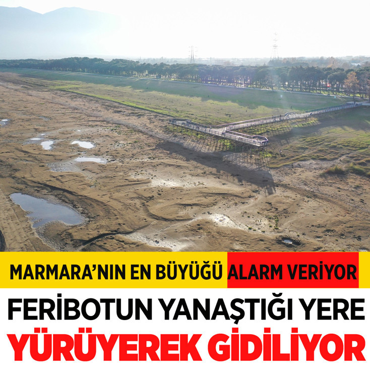 Feribotun yanaştığı yere yürüyerek gidiliyor! İznik Gölü alarm veriyor