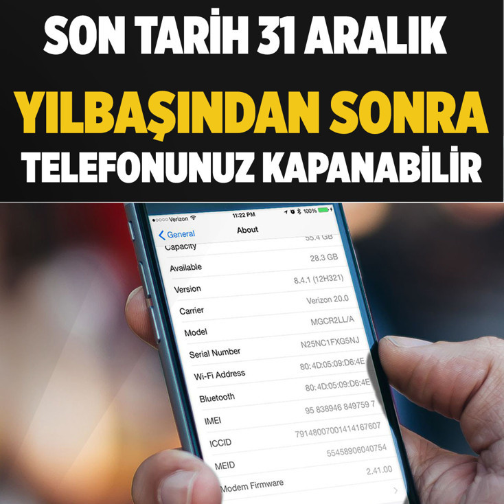Akıllı telefonlarınıza dikkat! Son tarih 31 Aralık sonra kapanabilir...