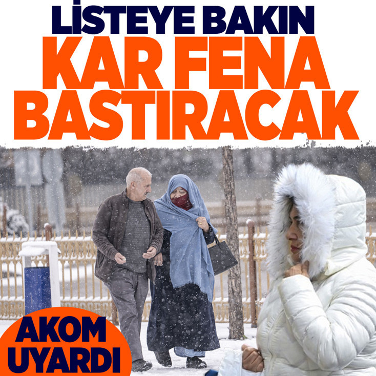 AKOM uyardı İstanbul'da İzlanda soğukları donduracak! Listedeki illere bakın kar fena bastıracak