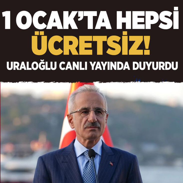 Uraloğlu canlı yayında duyurdu! 1 Ocak'ta hepsi ücretsiz!