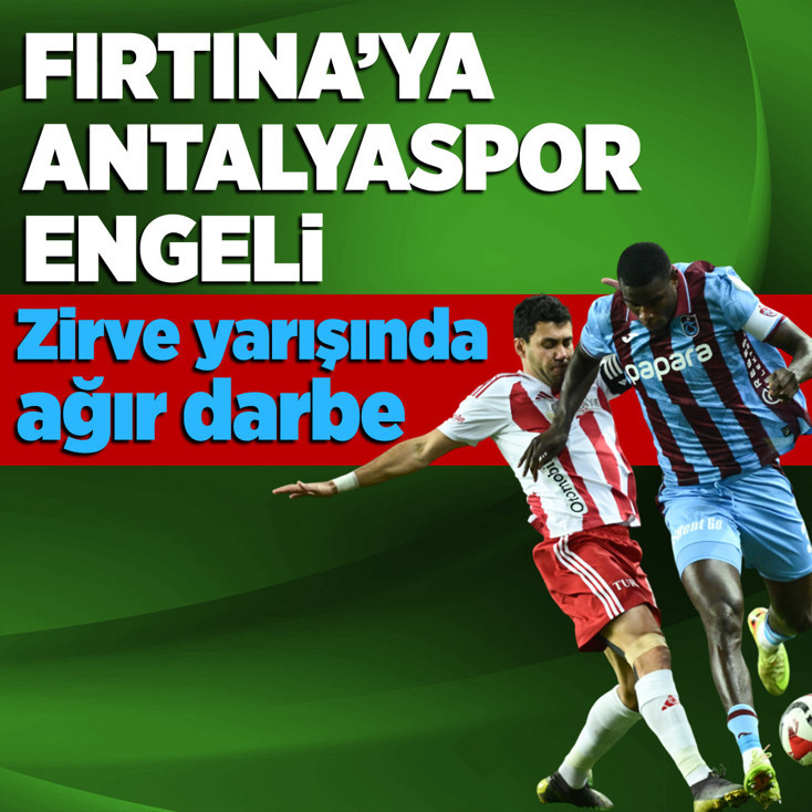 Trabzonspor'a Antalyaspor engeli